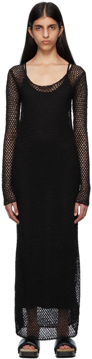 

Черное платье макси Evine by Malene Birger