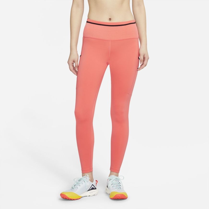 Леггинсы Nike Epic Luxe Mid-Rise Trail Running, розово-оранжевый цена и фото
