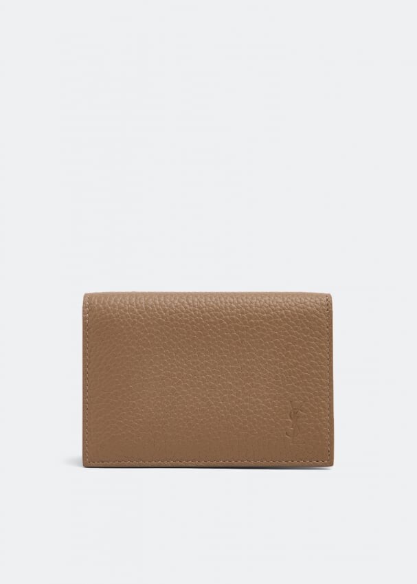 

Картхолдер SAINT LAURENT Monogramme business card case, коричневый