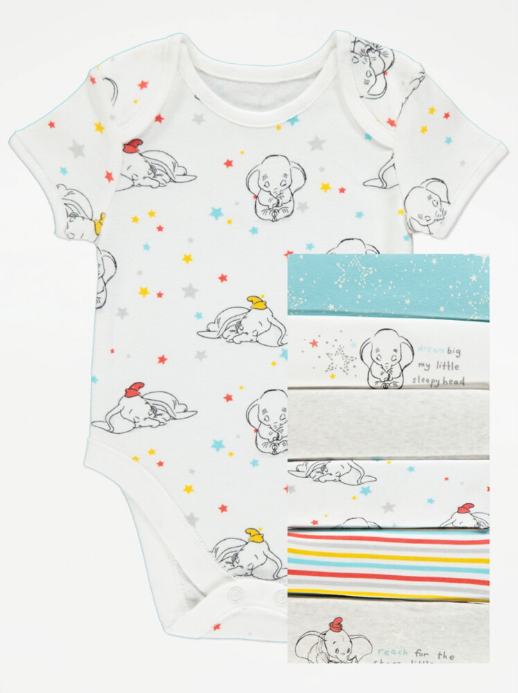 

Боди Disney Dumbo с короткими рукавами унисекс (7 шт.) George.