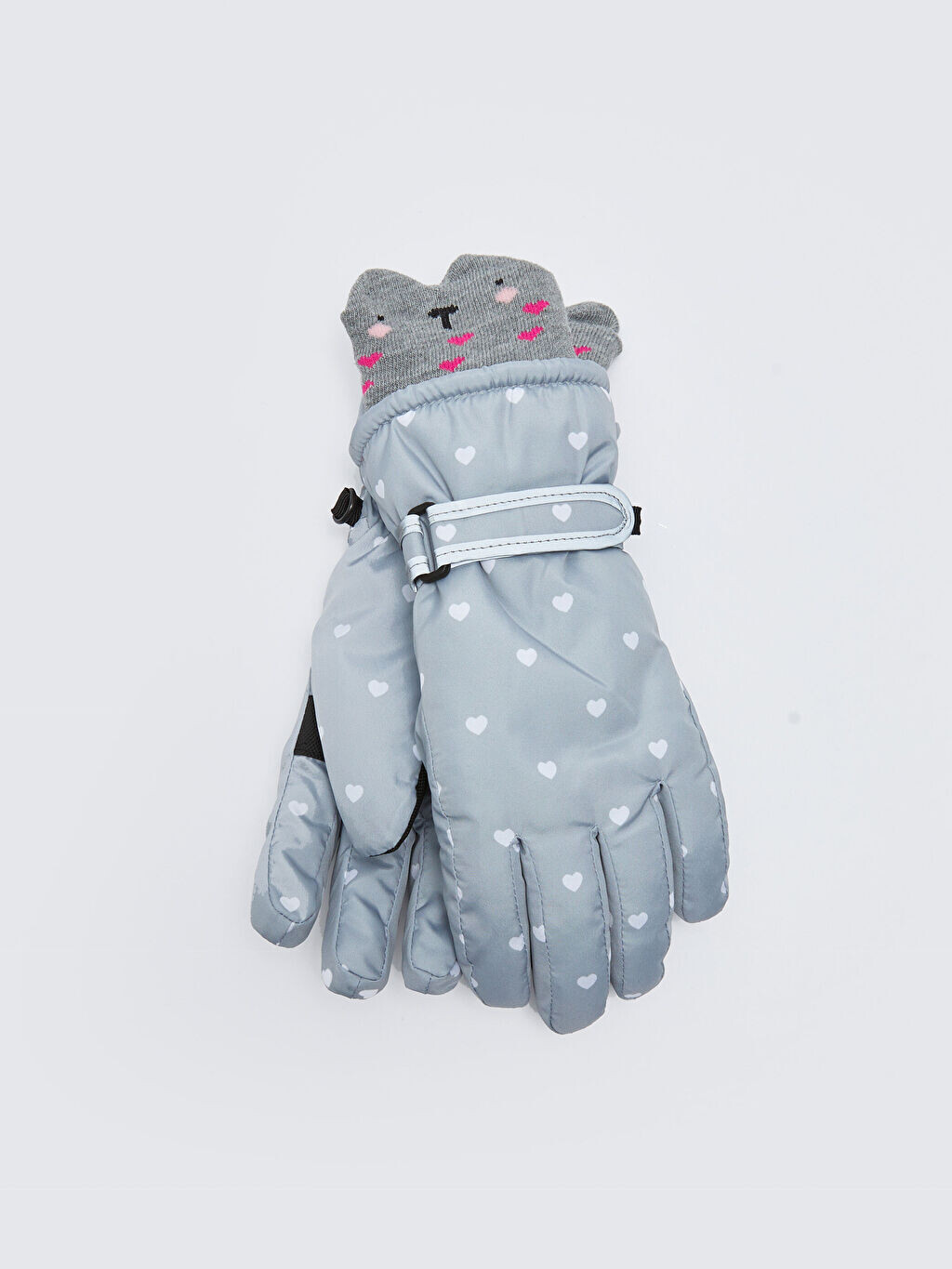 

Снежные перчатки для девочек с сердечком LCW Accessories