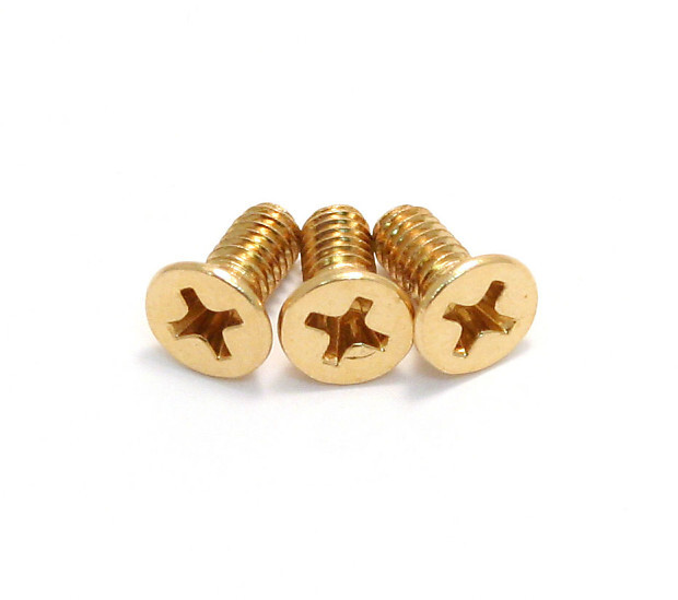 

003-8969-000 (3) Винты для блока тремоло Gold Fender AVRI Stratocaster American USA 003-8969-000 (3) Gold Fender AVRI Stratocaster American USA Tremolo Block Screws
