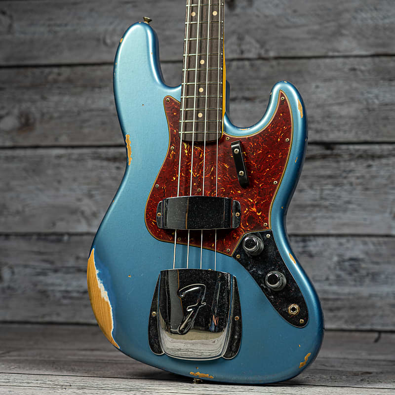 Fender Custom Shop Limited Edition &apos;60 Jazz Bass Relic - Aged Lake Placid Blue
