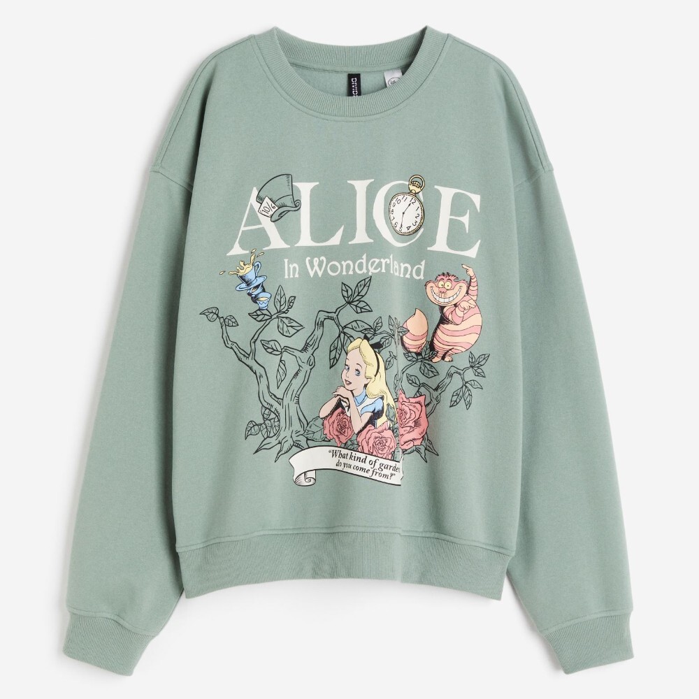 

Свитшот H&M Printed Yale, зеленый