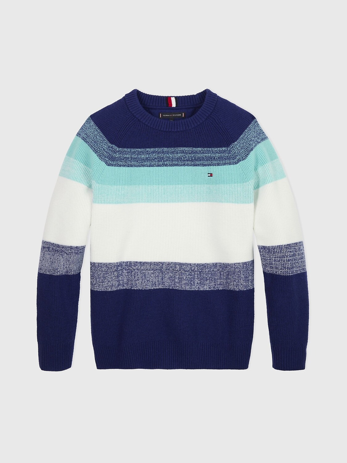 

Детский свитер с цветными блоками Tommy Hilfiger, пилот блю