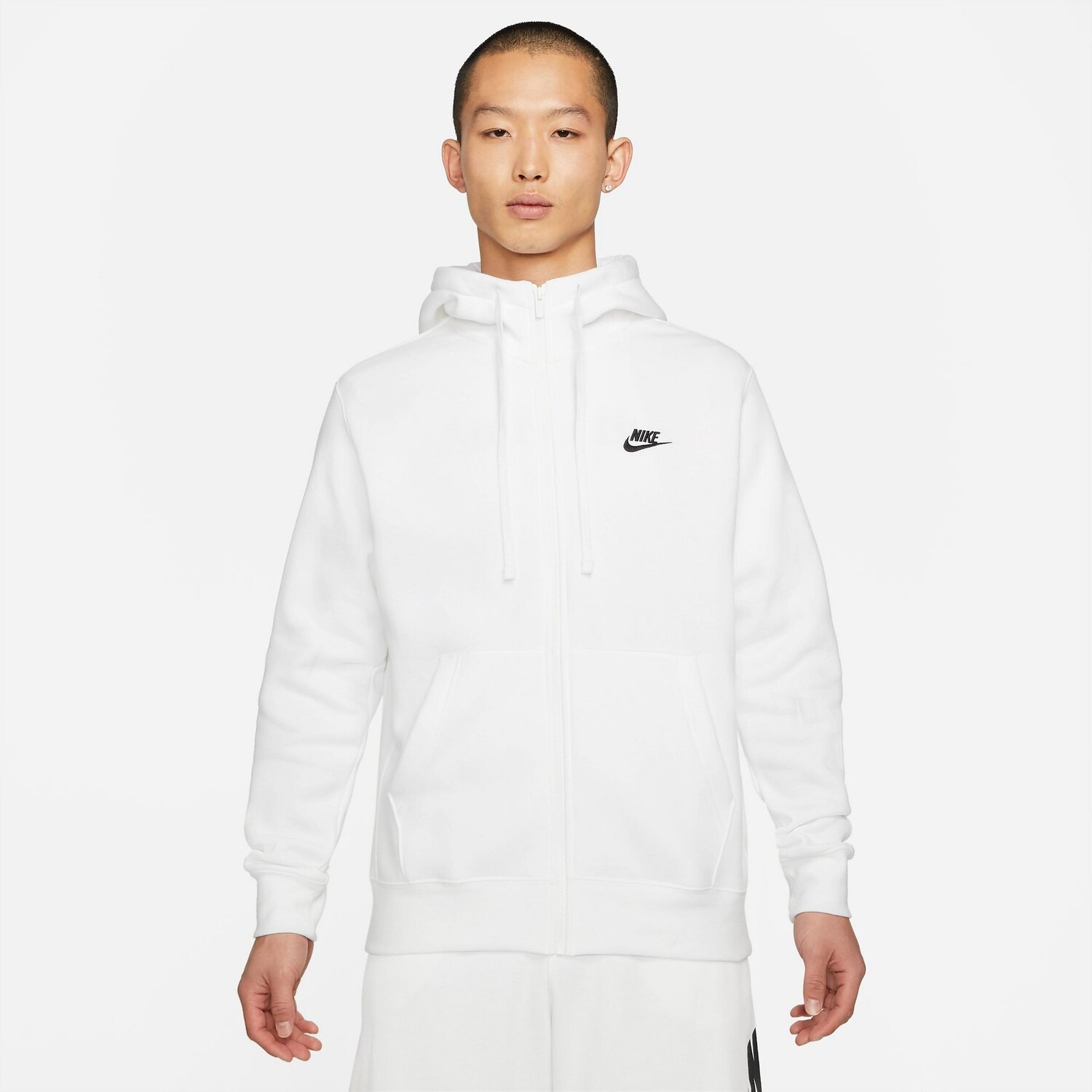 

Худи с молнией во всю длину Nike Sportswear Club Fleece, белый