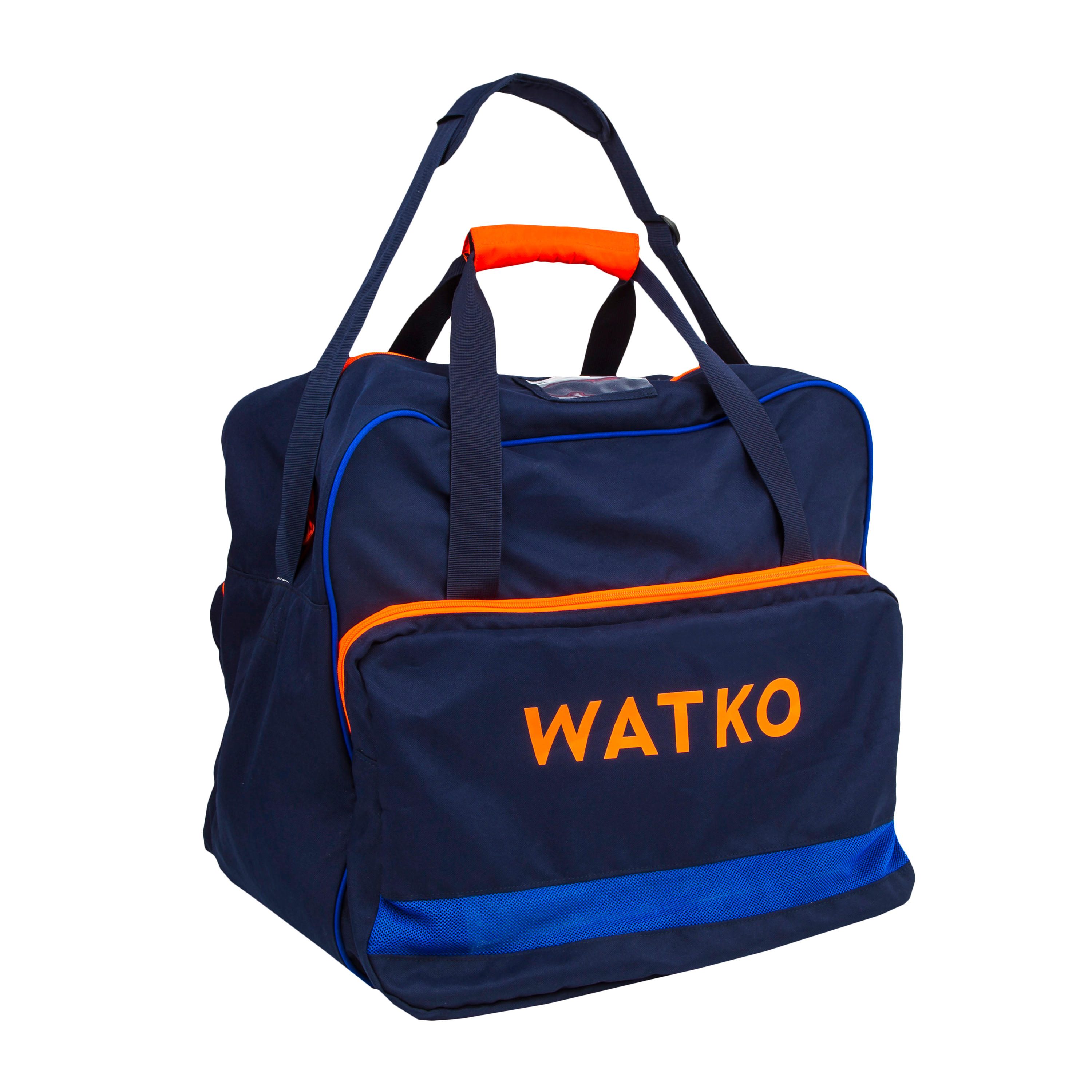 Спортивная сумка для водного поло 60 л синяя/неоново-оранжевая WATKO, индиго / неоново-красный / темно-синий детские плавательные очки противотуманные плавательные очки hd для мальчиков и девочек набор плавательных кепок водонепроницаемые и прот