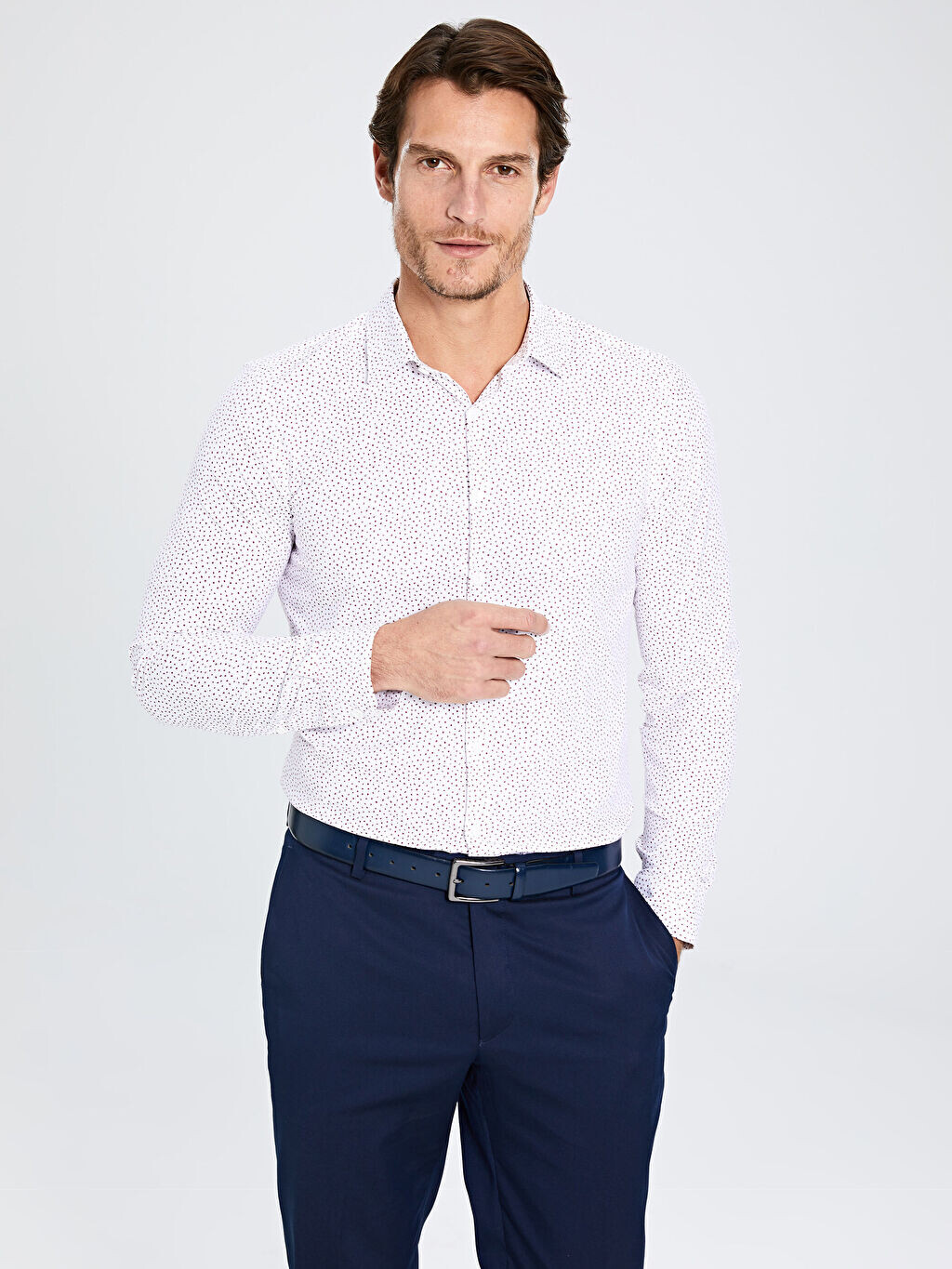 

Мужская рубашка из поплина LCWAIKIKI Formal