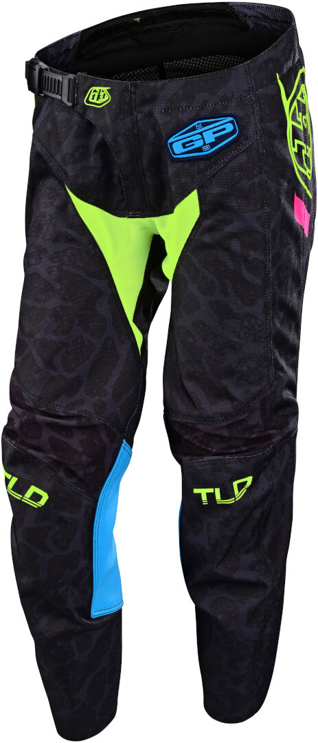 

Штаны Troy Lee Designs GP Fractura Молодежные мотокроссовые, черно-желтые