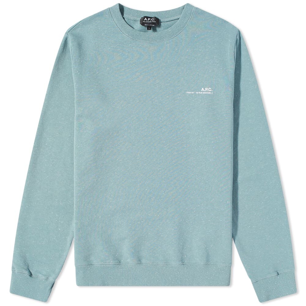 

Толстовка A.P.C. Item Logo Crew Sweat, Серый