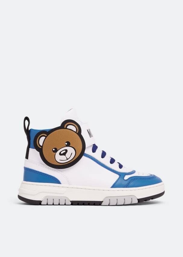 

Кроссовки MOSCHINO Teddy high-top sneakers, синий