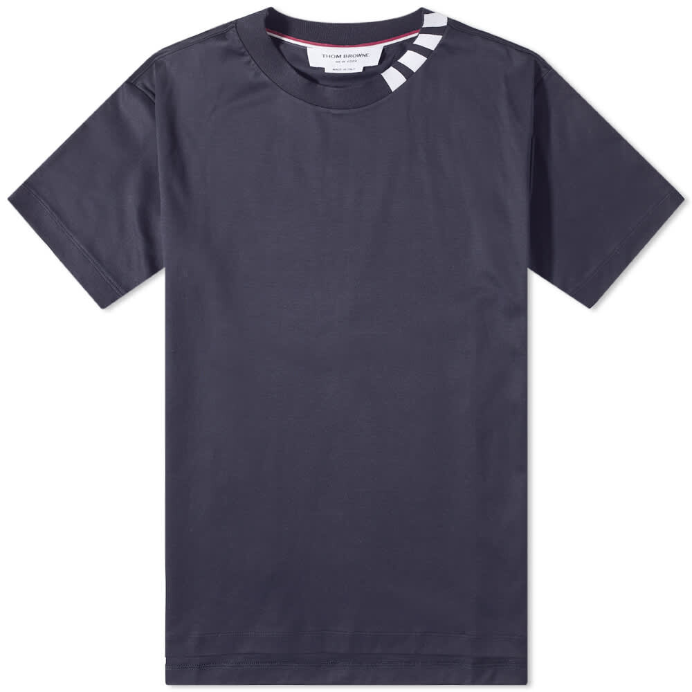 

Футболка Thom Browne 4 Bar Mock Neck Tee, Серый