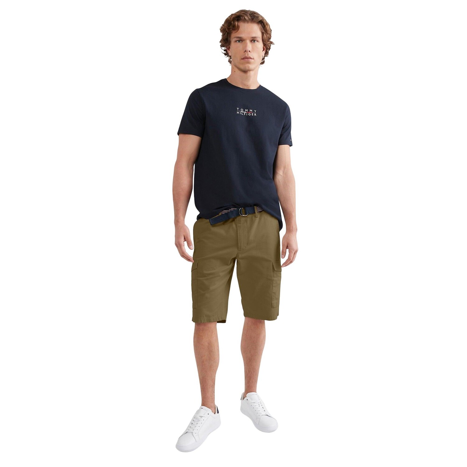 Шорты Tommy Hilfiger Belted Cargo, хаки