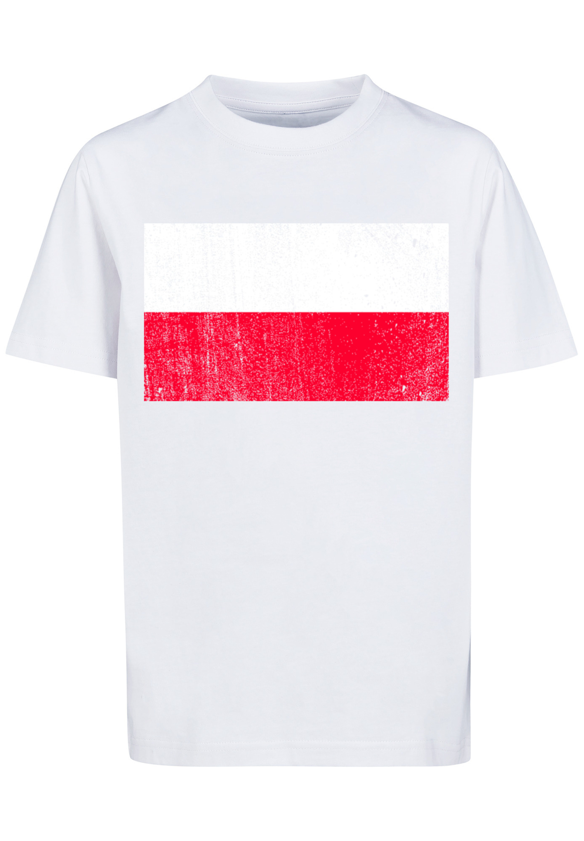 Футболка F4NT4STIC Poland Polen Flagge distressed, белый