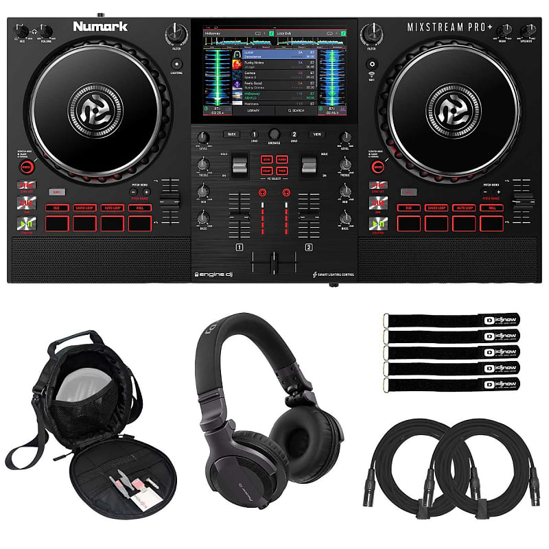 numark hf125 черный серебристый Numark MIXSTREAM PRO Автономный потоковый DJ-контроллер с экраном и наушниками Numark MIXSTREAM PRO+ Standalone Streaming DJ Controller w Screen & Headphones
