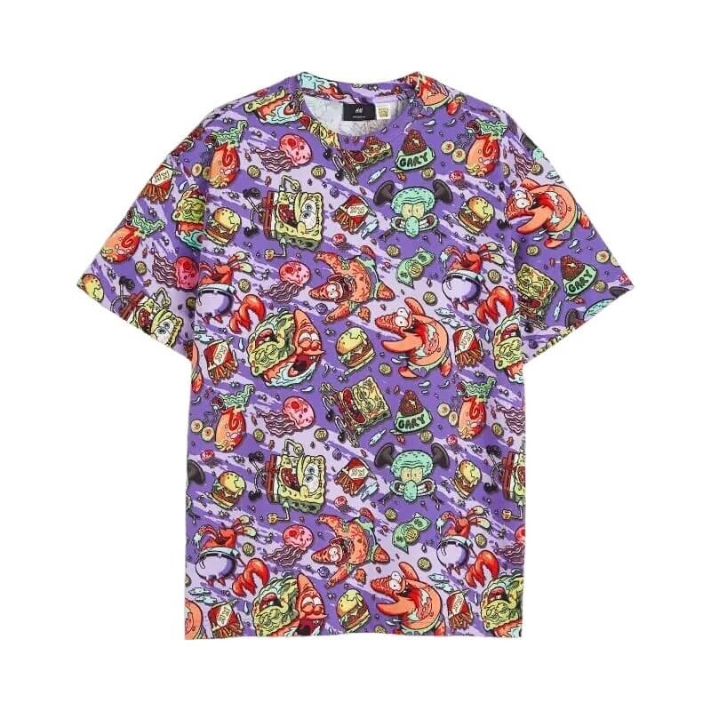 

Футболка с принтом H&M SpongeBob SquarePants Relaxed Fit, сиреневый