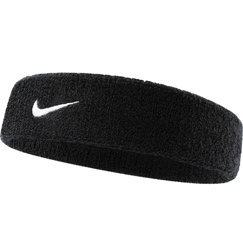 

Спортивная повязка Nike Swoosh для бега OSFM,черный/ белый