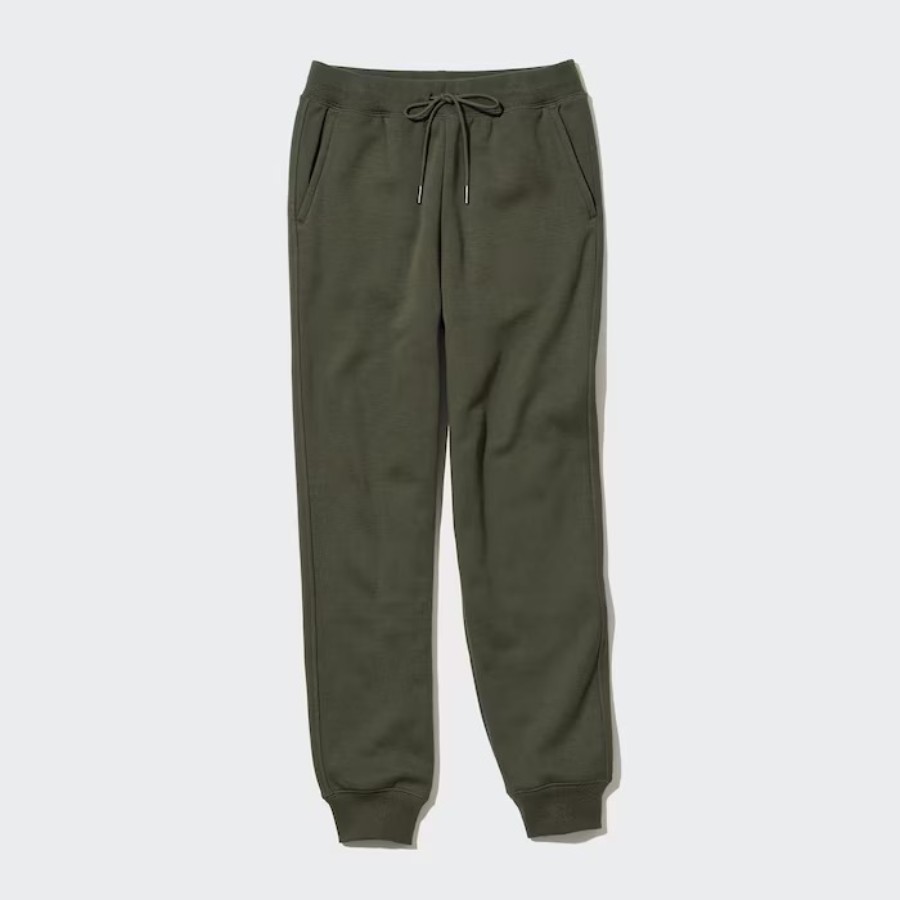 Брюки-джоггеры Uniqlo Pile Lined, темно-зеленый брюки uniqlo extra warm lined темно серый