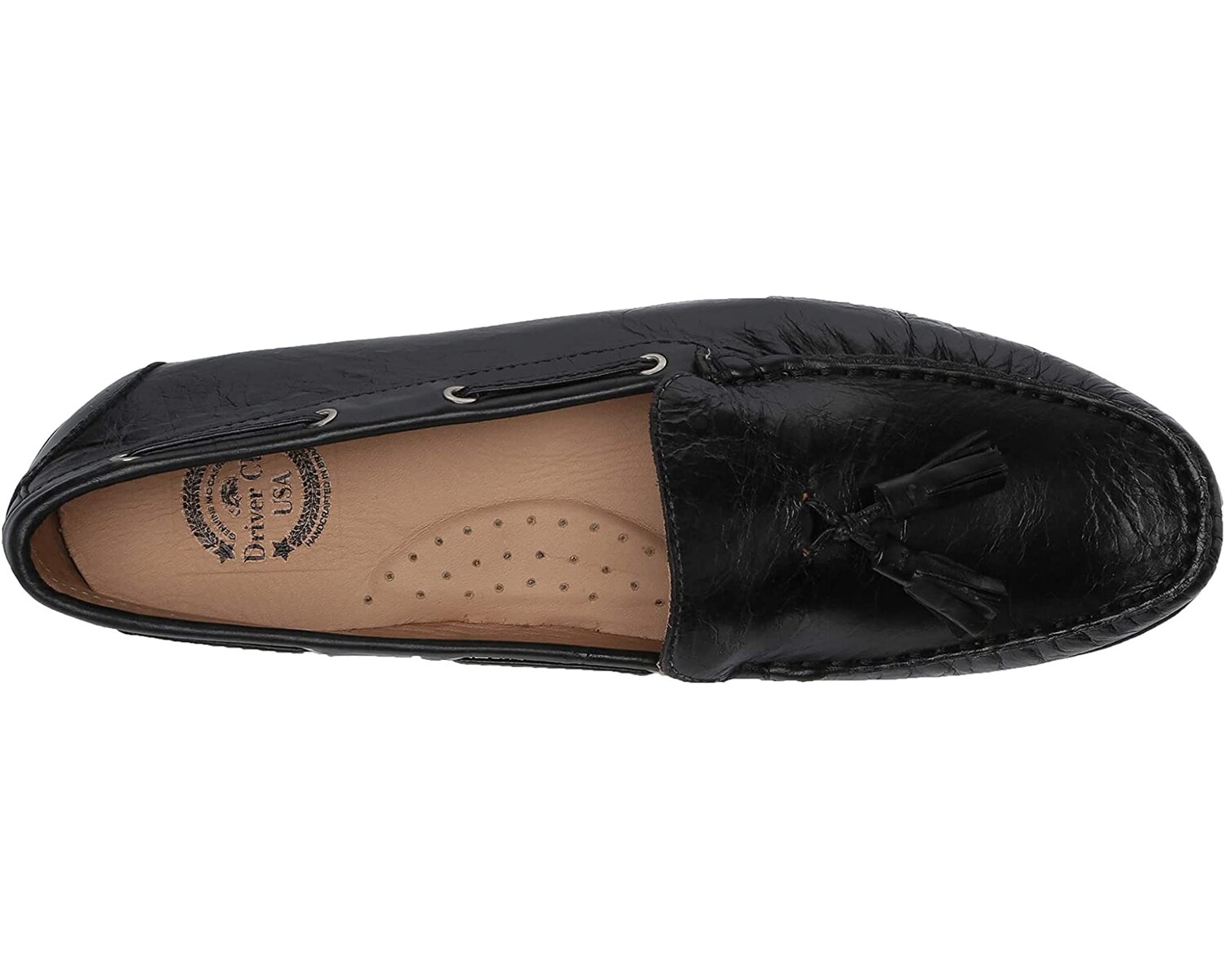 

Лоферы Women's Leather Made in Brazil Tassle Driving Loafer Driver Club USA, черный