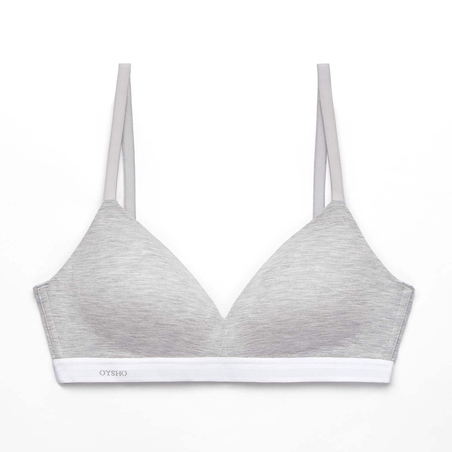 

Бюстгальтер Oysho Modal Soft Cup Triangle, серый