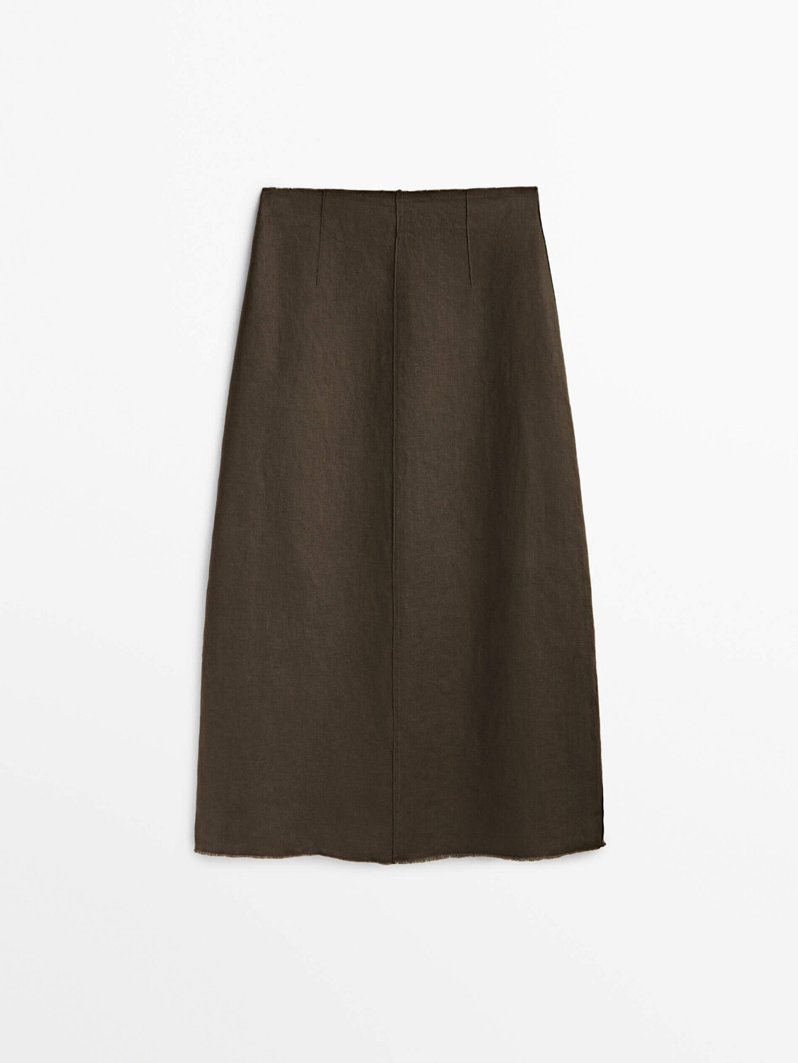 

Юбка-миди Massimo Dutti Seam Detail, хаки