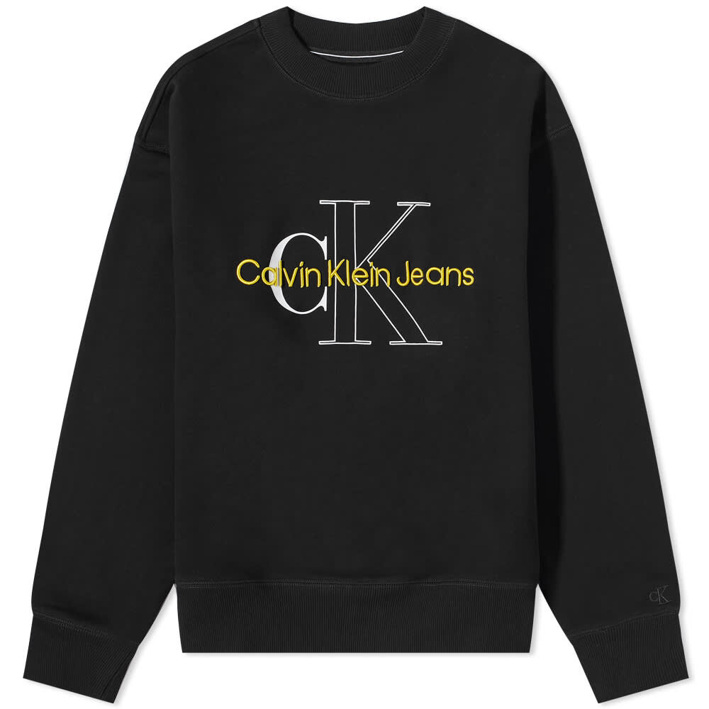 

Толстовка Calvin Klein Two Tone Monogram Crew Neck, Черный