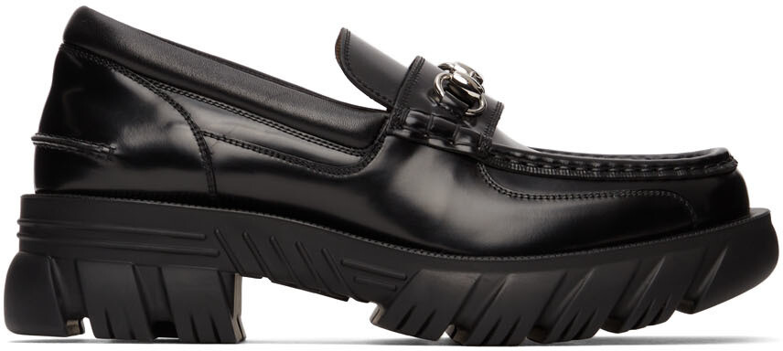 

Черные лоферы Horsebit Gucci
