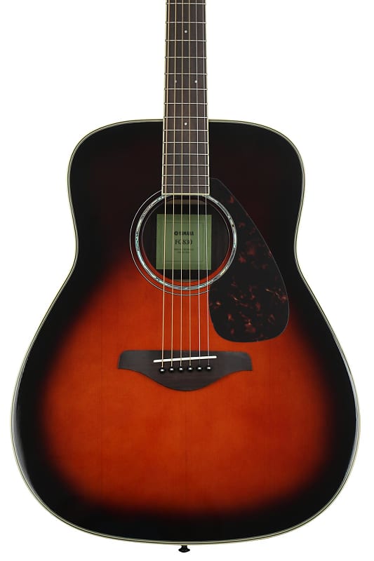 цена Акустическая гитара Yamaha FG830 Dreadnought - табачно-коричневый Sunburst FG830 TBS