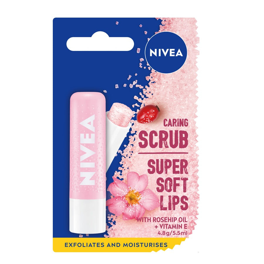 

Nivea Caring Scrub ухаживающий скраб-стик для губ Дикая роза 4.8г