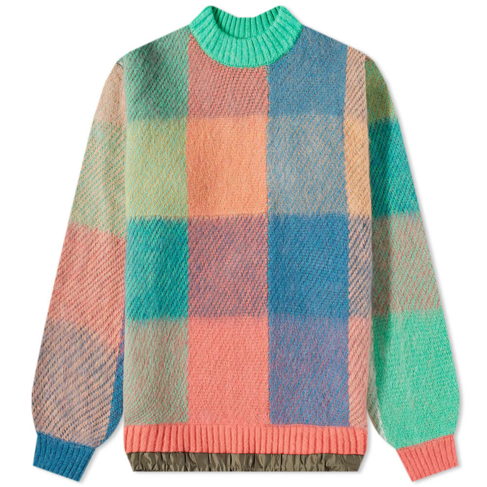 

Джемпер Sacai Plaid Crew Knit, Серый