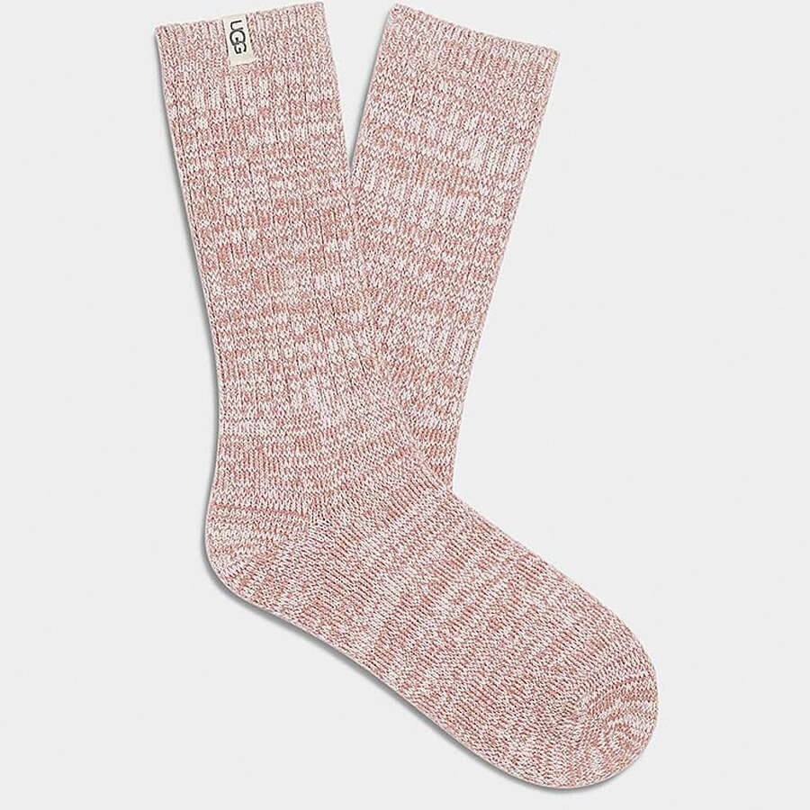 

Носки UGG Rib Knit Slouchy Crew Sock, розовый