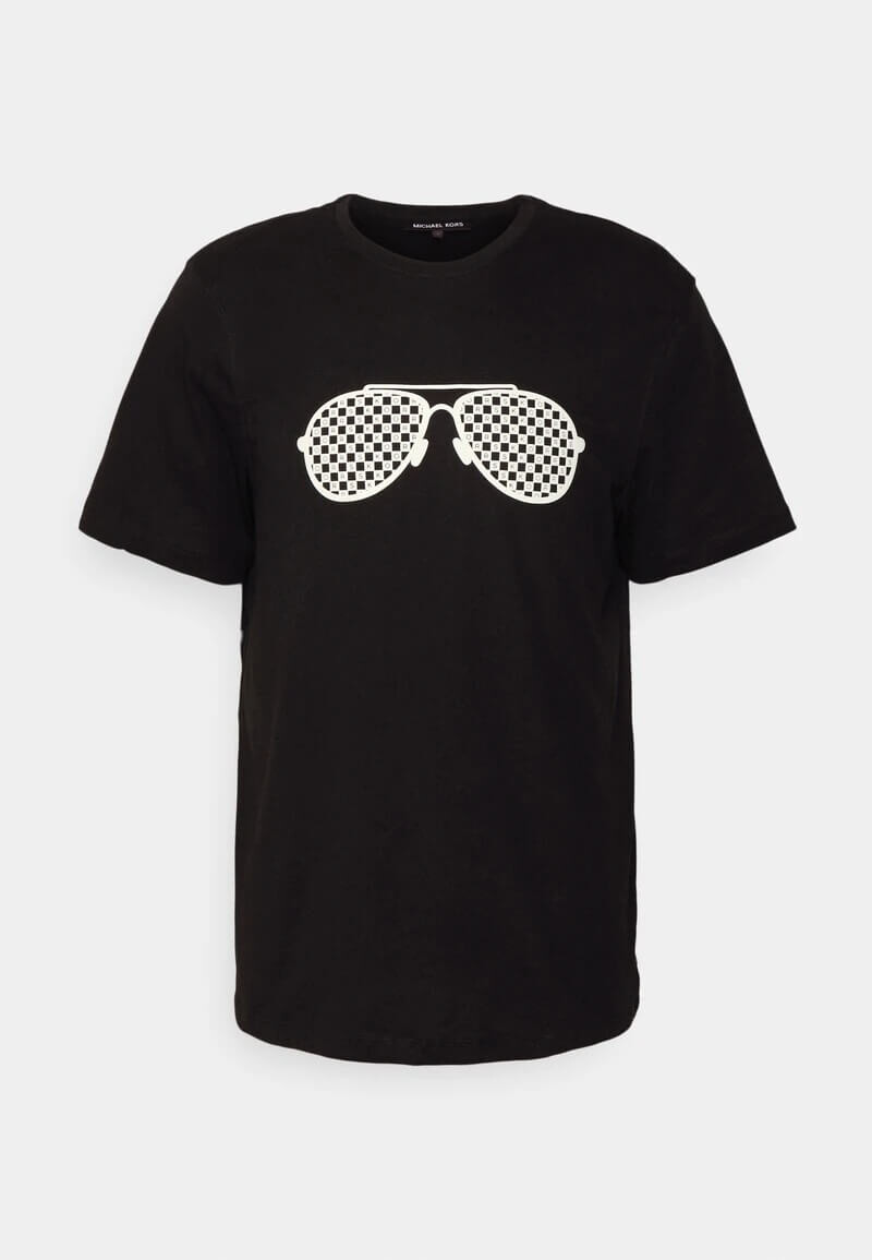 

Футболка Michael Kors Checker Aviator With Print, черный