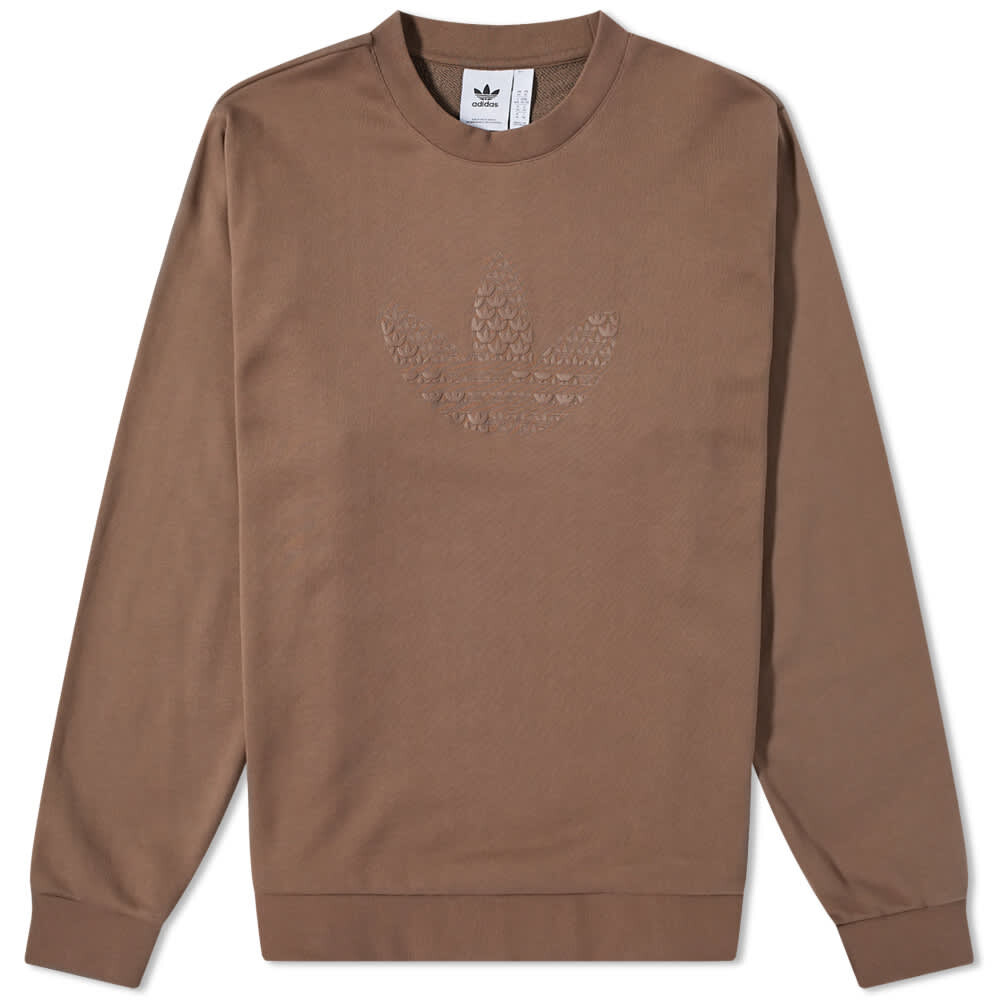 

Толстовка Adidas Mono Crew, коричневый