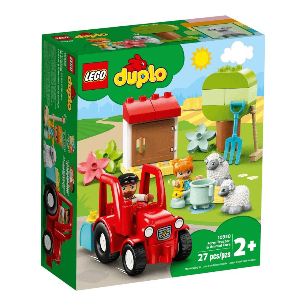 Конструктор LEGO DUPLO 10950 Фермерский трактор и животные lego lego duplo конструктор фермерский трактор домик и животные