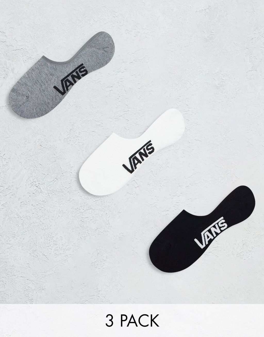 

Классические носки Vans super no show серого, черного и белого цвета