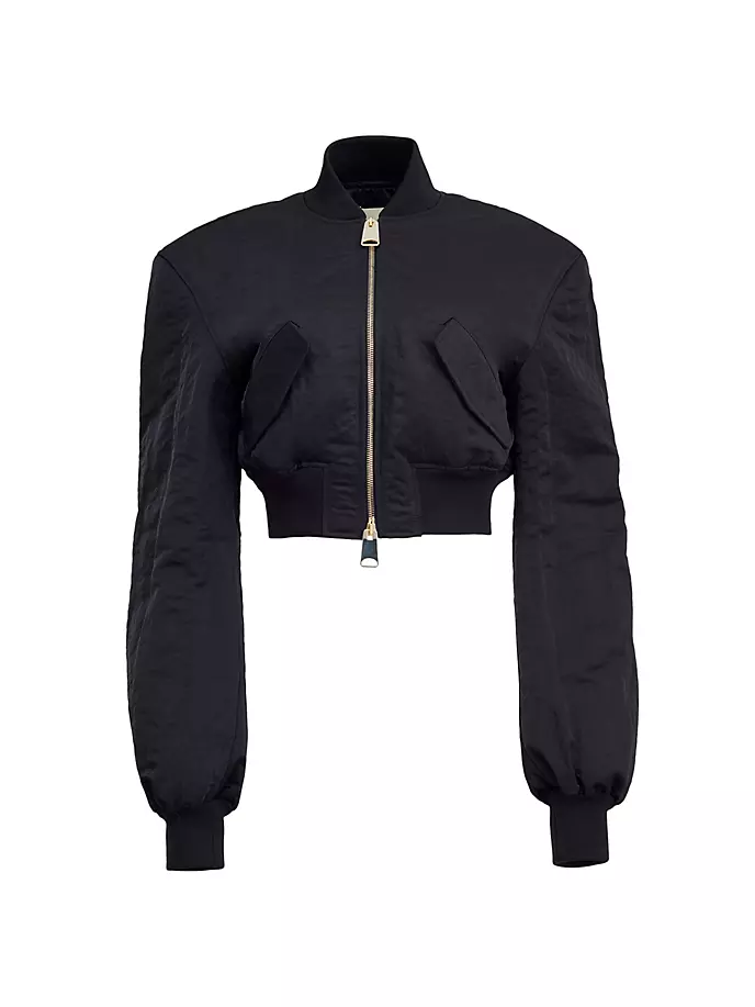 

Укороченный бомбер Reggie Khaite, черный