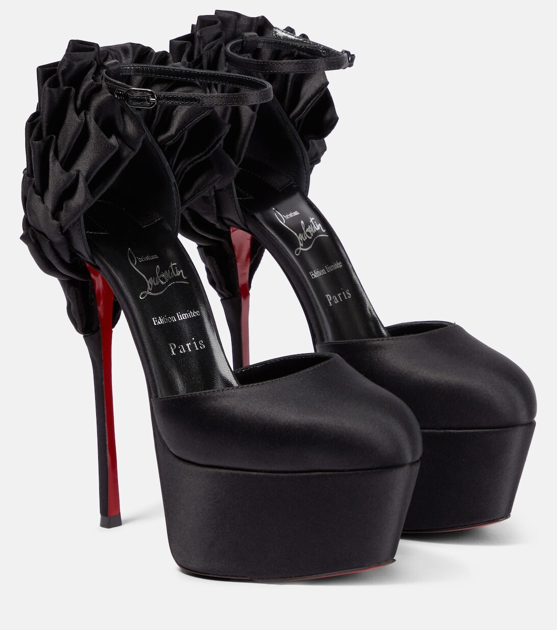 

Атласные туфли-лодочки на платформе Maria Frou Alta Christian Louboutin, черный