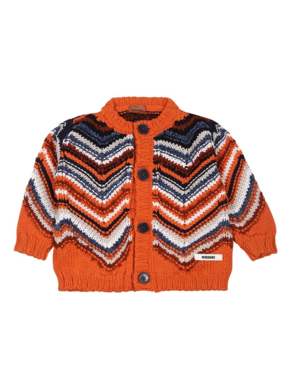 

Missoni Kids кардиган с узором зигзаг, оранжевый