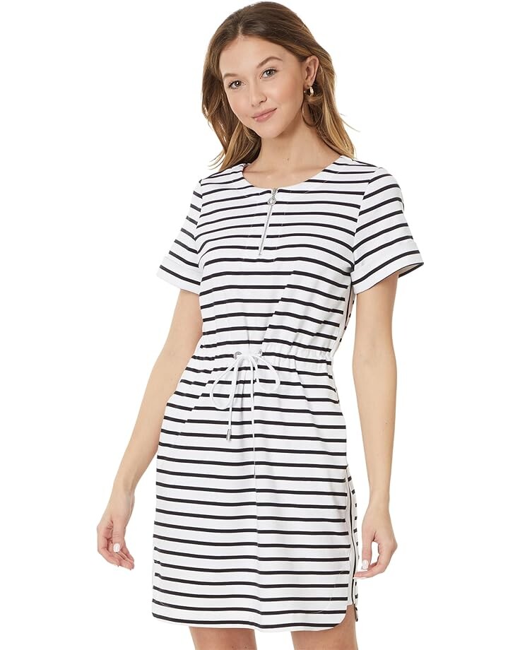 

Платье Tommy Bahama Jovanna Stripe Zip Front, белый