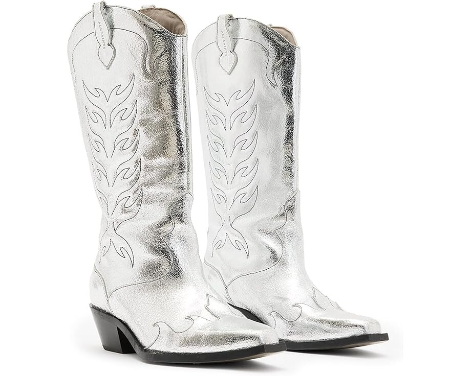 

Ботинки AllSaints Dolly Boot, цвет Metallic Silver