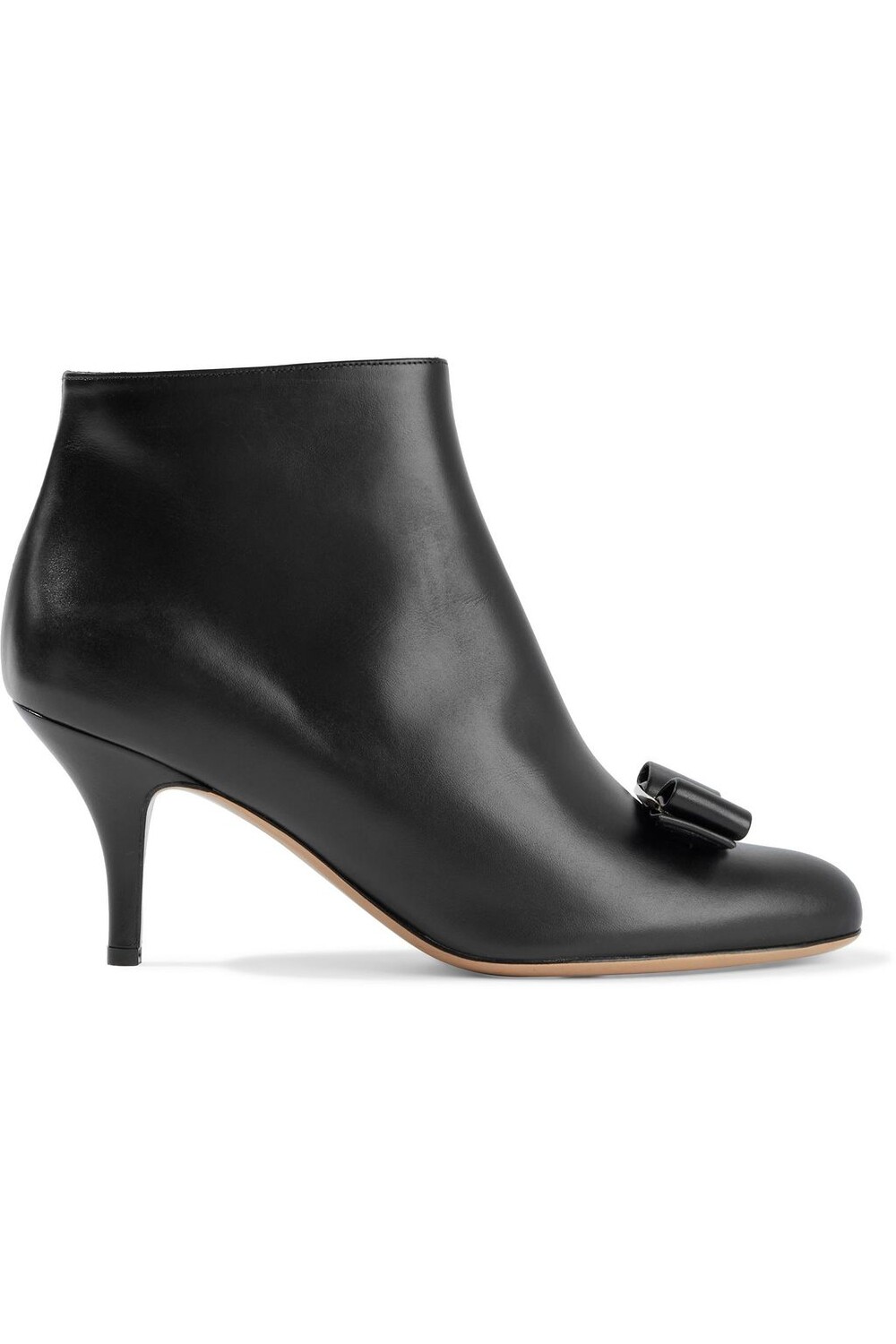 

Кожаные ботильоны Longi с бантом FERRAGAMO, черный