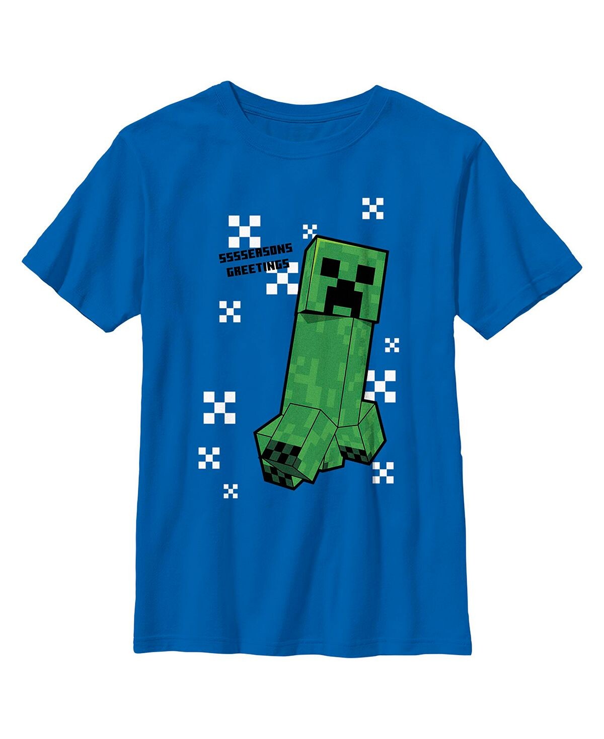 

Детская футболка Minecraft SSSSeasons Greetings Creeper для мальчиков Microsoft
