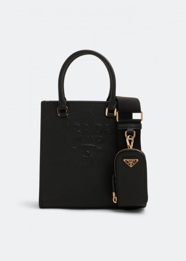 

Сумка PRADA Small Saffiano leather handbag, черный