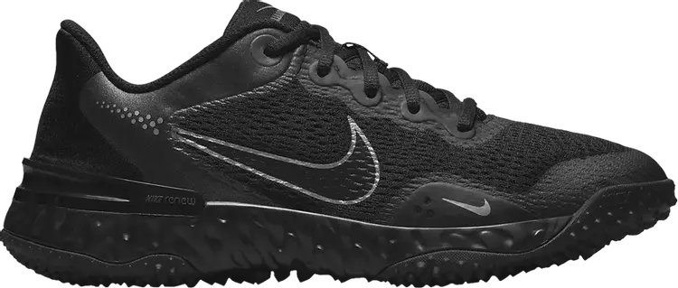

Кроссовки Nike Wmns Alpha Huarache Elite 3 Turf 'Black Metallic Dark Grey', черный