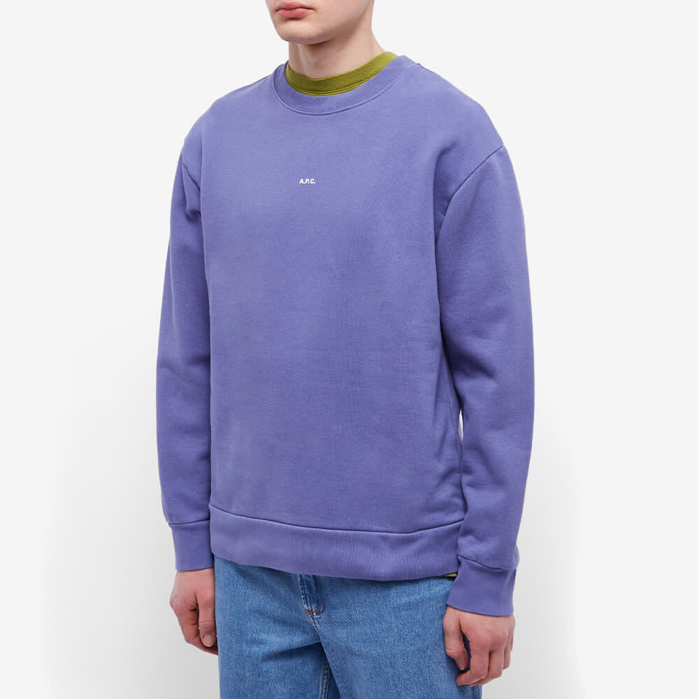 

Толстовка A.P.C Steve Central Logo Crew Sweat, Синий