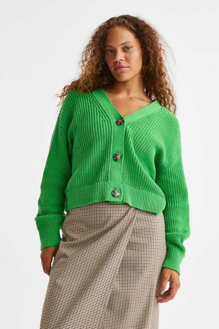 

Полосатый кардиган H&M, зеленый