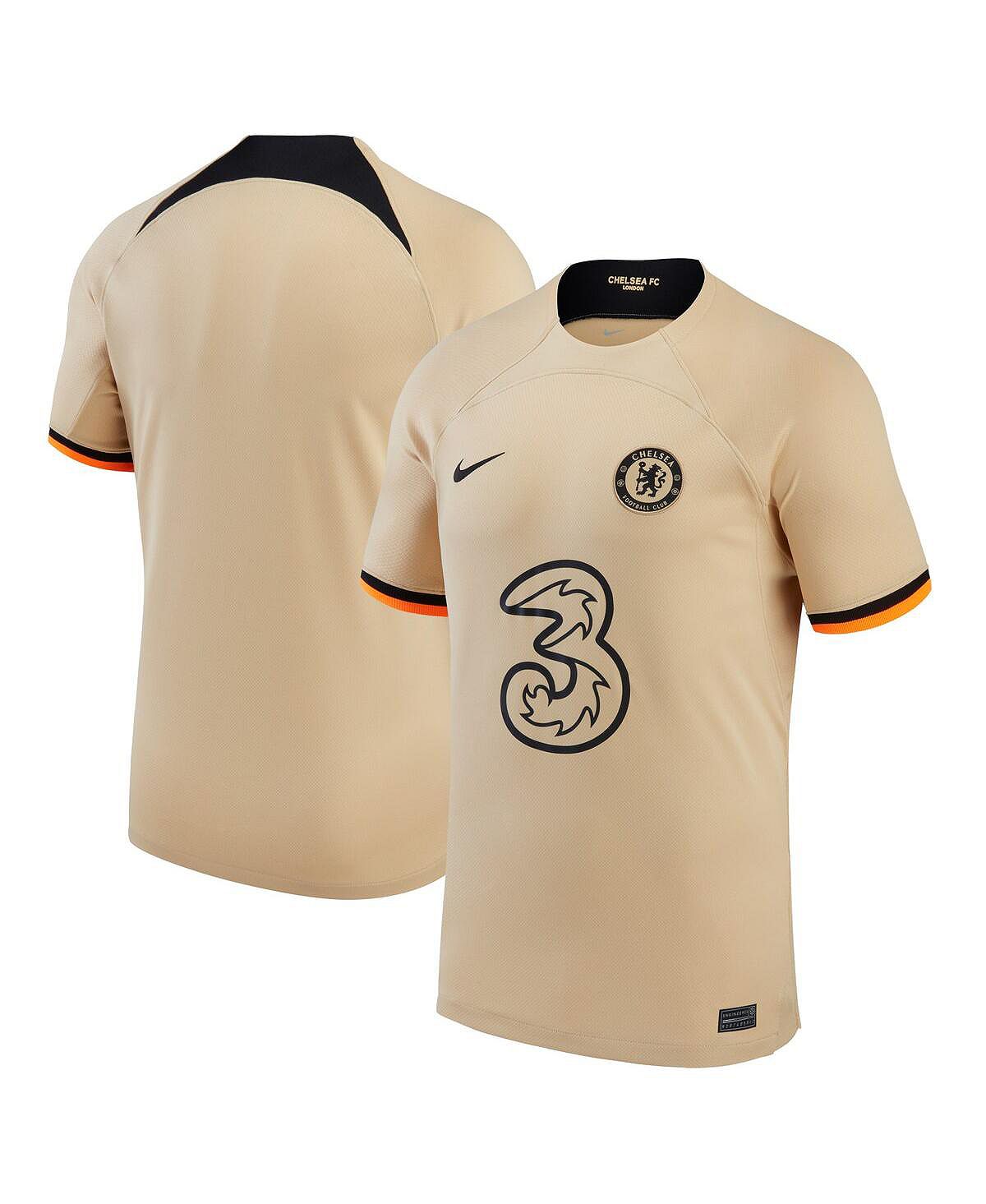 Мужская золотая футболка «челси» 2022/23, третья копия, джерси Nike –заказать по доступной цене из-за рубежа в «CDEK.Shopping»