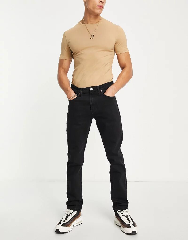 Черные джинсы прямого кроя Pull&Bear бежевые джинсы прямого кроя pull