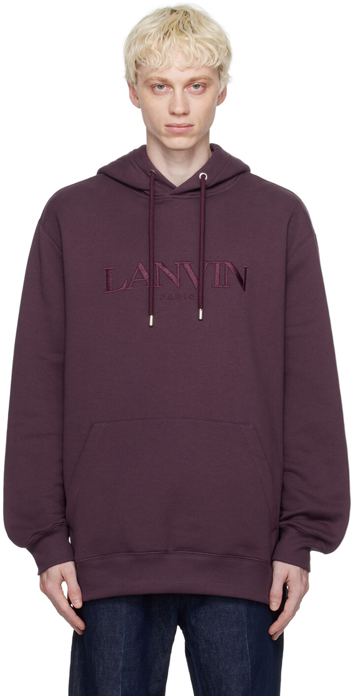 

Пурпурный свободный худи Lanvin, Фиолетовый