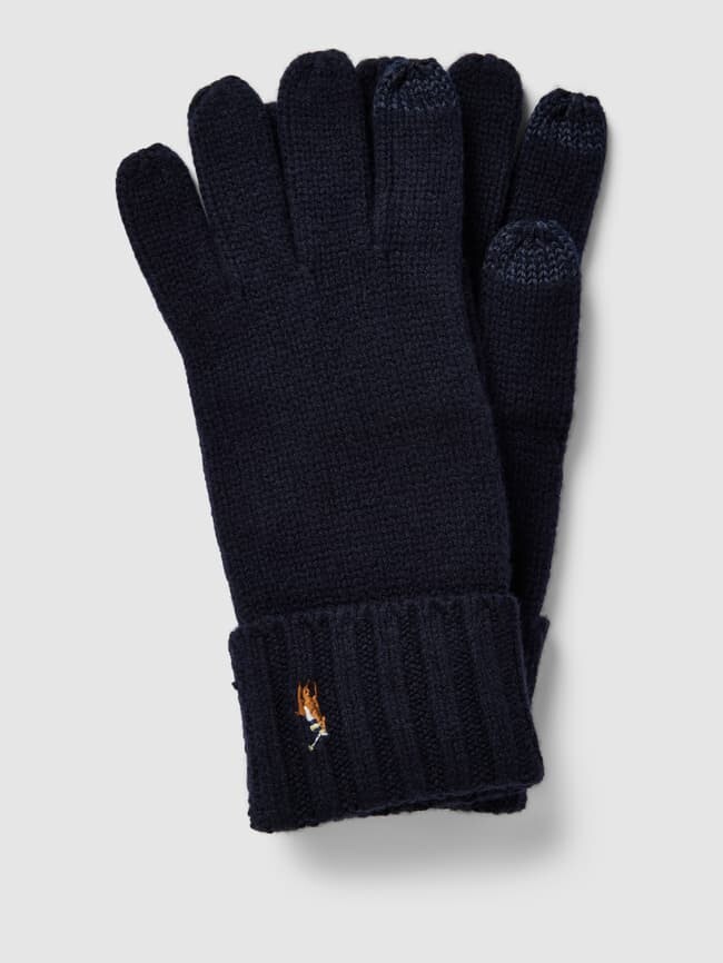 

Шерстяные перчатки в крапинку Polo Ralph Lauren, черный